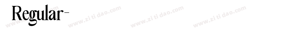 后 Regular字体转换